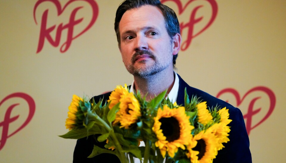 Fungerende leder Dag-Inge Ulstein medgir at det er krevende tider for Kristelig Folkeparti om dagen, men bedyrer at partiet nok en gang skal reise seg. Fungerende leder i KrF, Dag Inge Ulstein, mener det er på overtid å innføre en reell aldersgrense for sosiale medier. Foto: Ole Berg-Rusten / NTB