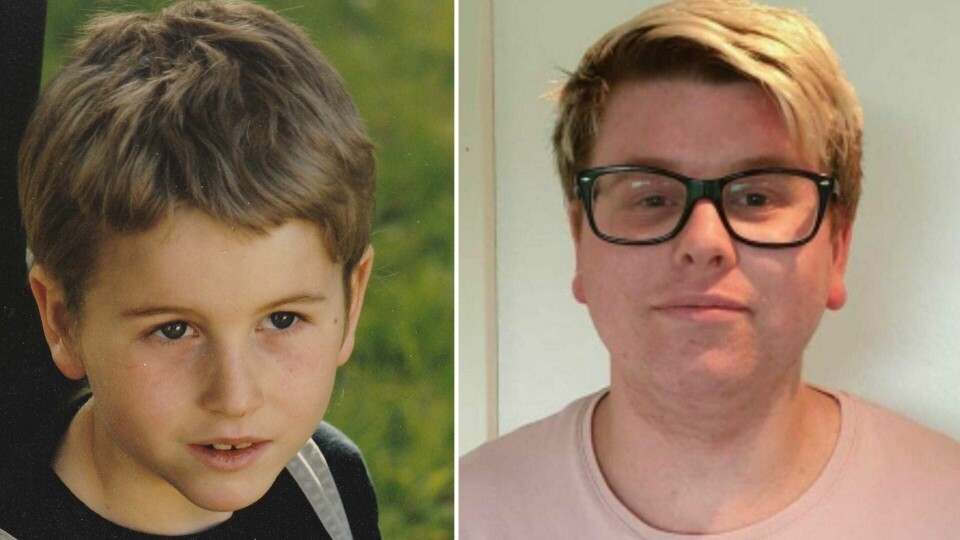 Bildet til venstre er Paal William Craig Furunes' første skolefoto i tredje klasse, da han var 8-9 år. I dag er han 26 år.
