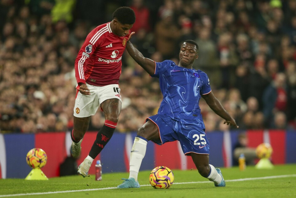 Moisés Caicedo stoppet Marcus Rashford og Manchester United. Moisés Caicedo stoppet Marcus Rashford og Manchester United. Foto: Ian Hodgson / AP / NTB