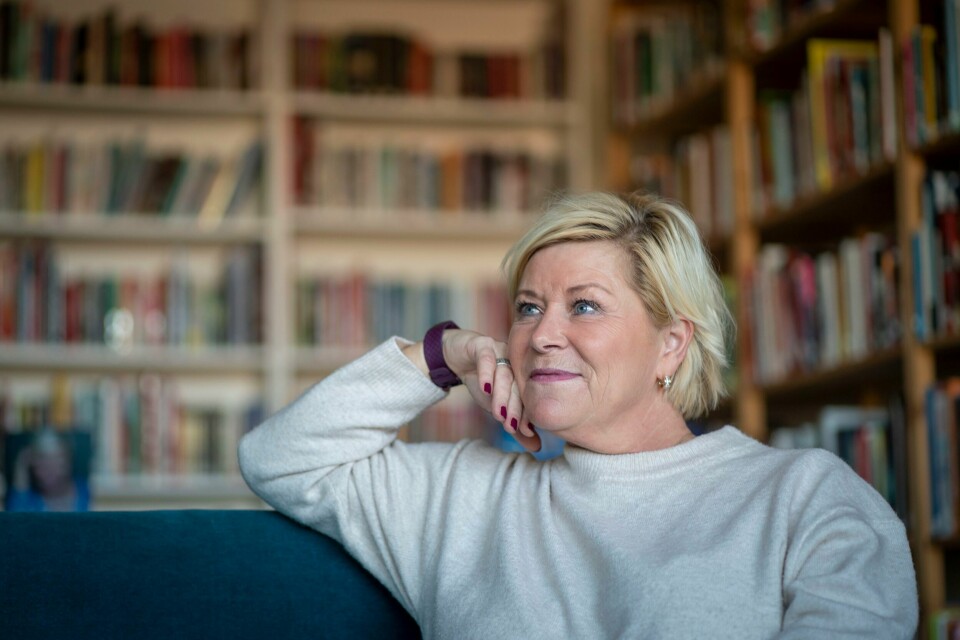 Jensen var finansminister fra oktober 2013 til januar 2020, og hun blir når styreleder i MeyerHaugen. Siv Jensen er nytt styremedlem i PatientSky, som har utviklet et elektronisk journalsystem.Foto: Heiko Junge / NTB