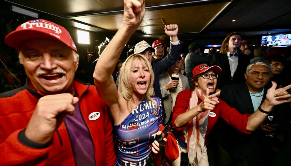 Det har vært et protestvalg. De er glade her under valgnatta i California, men amerikanerne er sinte og misfornøyde. .