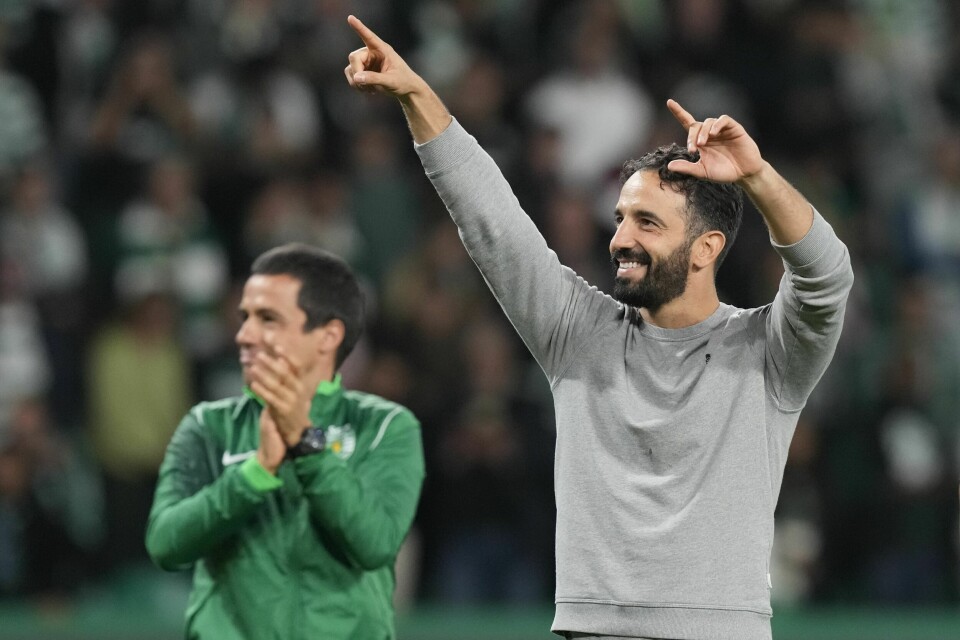 Ruben Amorim hadde en perfekt hjemmeavslutning som Sporting-trener. Ruben Amorim hadde en perfekt hjemmeavslutning som Sporting-trener. Foto: Armando Franca / AP / NTB