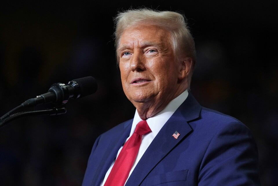 Republican presidential nominee former President Donald Trump speaks at a campaign rally at PPG Paints Arena, Monday, Nov. 4, 2024, in Pittsburgh, Pa. (AP Photo/Evan Vucci) USAs neste rpesident heter Donald Trump. Foto: AP / NTB