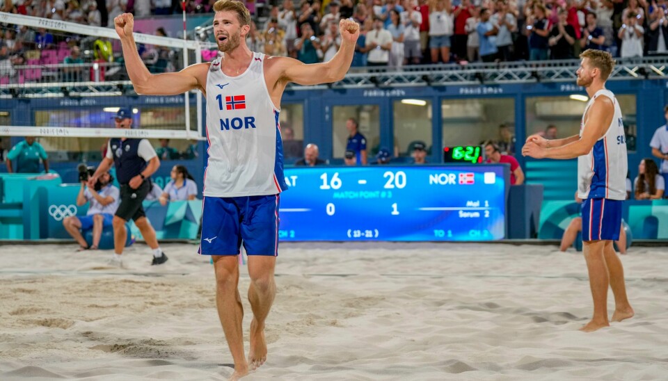 Anders Mol og Christian Sørum fortsetter å imponere på sanda i Brasil Anders Mol og Christian Sørum fra Norge mot Cherif Younousse og Ahmed Tijan fra Qatar. Foto: Fredrik Varfjell / NTB