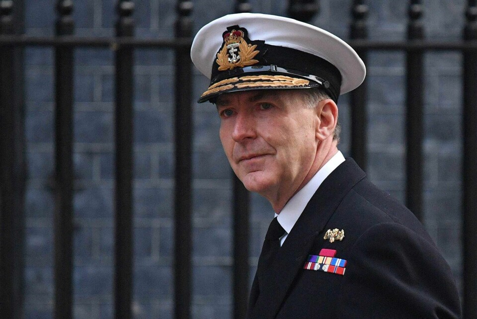 Storbritannias forsvarssjef Tony Radakin. Storbritannias forsvarssjef Tony Radakin.