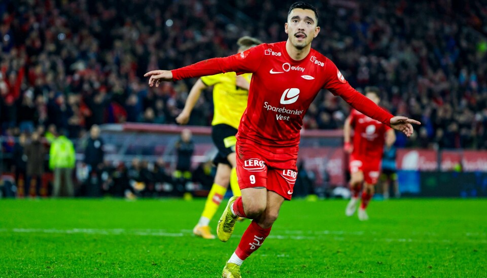 Niklas Castro jubler etter overtidsscoringa som ga Brann seieren over Lillestrøm Niklas Castro jubler etter overtidsscoringa som ga Brann seieren over Lillestrøm