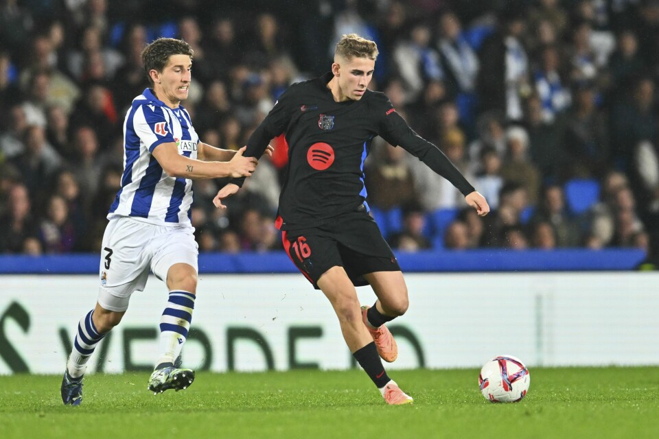 Barcelona og Fermin Lopez slet mot Real Sociedad søndag kveld. Barcelona og Fermin Lopez slet mot Real Sociedad. Foto: Miguel Oses / AP / NTB