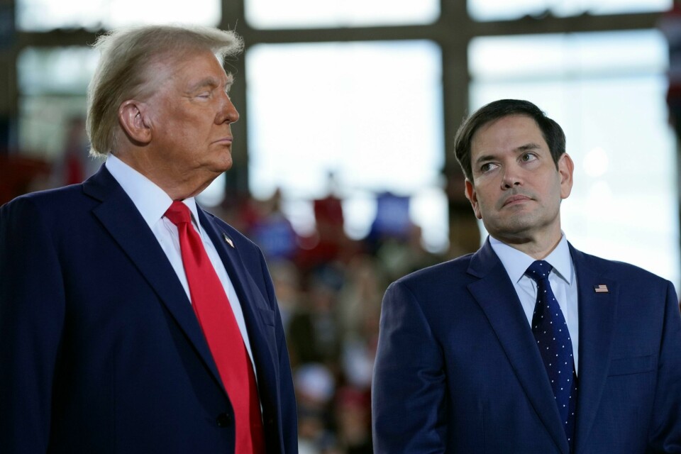 Donald Trump (til venstre) og Marco Rubio under et valgmøte i Raleigh i North Carolina. Donald Trump (til venstre) og Marco Rubio under et valgmøte i Raleigh i North Carolina. Foto: Evan Vucci / AP / NTB