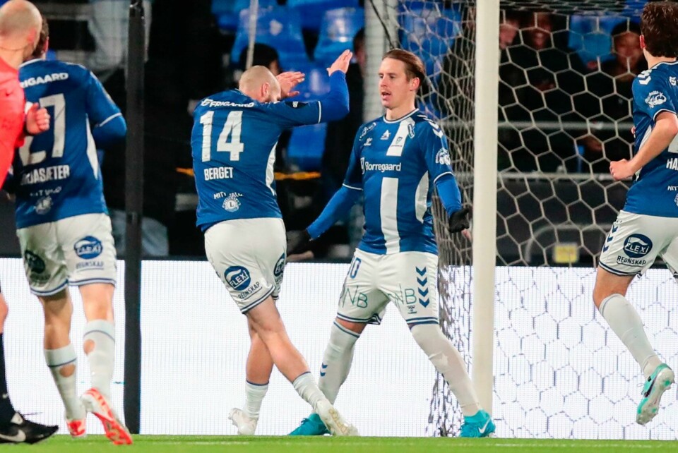 Stefan Johansen og Jo Inge Berget feirer scoring mot Molde. Stefan Johansen og Jo Inge Berget feirer scoring mot Molde. Foto: Christoffer Andersen / NTB