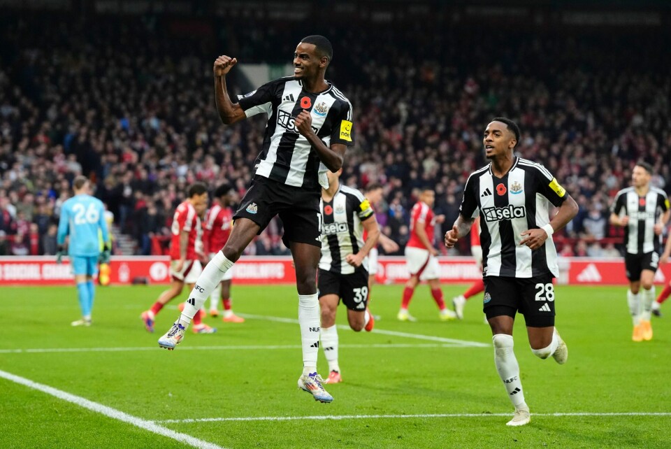 Alexander Isak feirer mål mot Nottingham Forest Alexander Isak feirer mål mot Nottingham Forest. Foto: Nick Potts / PA via AP