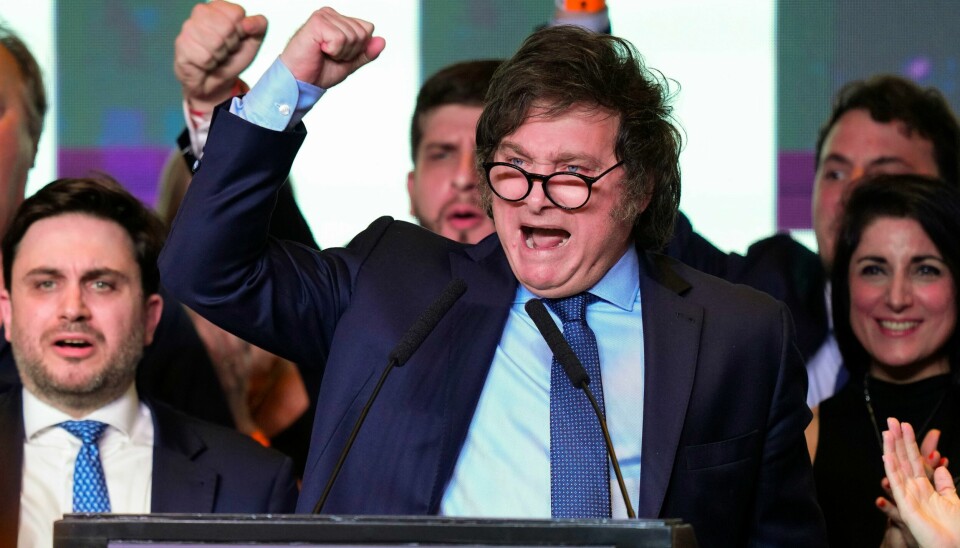 Under en telefonsamtale tirsdag kalte Donald Trump Javier Milei for sin favorittpresident. Argentinas nyvalgte president Javier Milei vil snart få besøk av USAs ekspresident Donald Trump, ifølge hans presidentkontor i Buenos Aires. Foto: Natacha Pisarenko / AP / NTB
