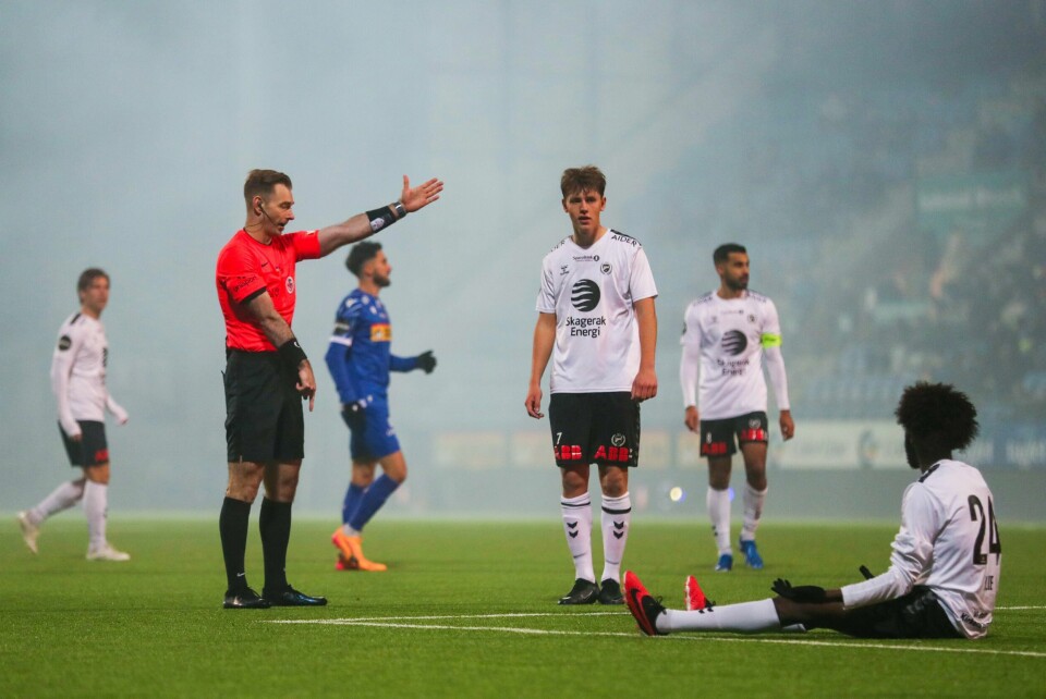 Odds nedrykk fra Eliteserien ble fastslått med tap borte mot Sandefjord søndag Odds nedrykk fra Eliteserien ble fastslått med tap borte mot Sandefjord søndag. Foto: Trond Reidar Teigen / NTB