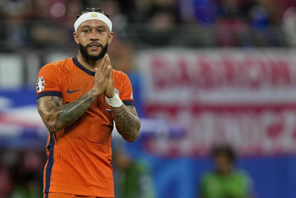 Memphis Depay i aksjon for Nederland i sommerens fotball-EM. Memphis Depay i aksjon for Nederland i sommerens fotball-EM. Foto: Ariel Schalit / AP / NTB