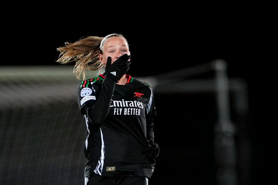 Landslagsprofil Frida Maanum har for alvor funnet rytmen denne sesongen. Tirsdag scoret 25-åringen i Arsenals 4-0-seier borte mot Juventus. Landslagsprofil Frida Maanum har for alvor funnet rytmen denne sesongen. Tirsdag scoret 25-åringen i Arsenals 4-0-seier borte mot Juventus. Foto: Fabio Ferrari / LaPresse via AP / NTB