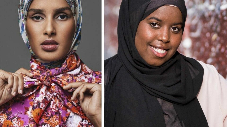 Vouge-redaktør Rawdah Mohamed (t.v) og Fett-redaktør og samfunnsdebattant Sumaya Jirde Ali preget forsiden av Dagsavisen på lørdag. Vouge-redaktør Rawdah Mohamed (t.v) og Fett-redaktør og samfunnsdebattant Sumaya Jirde Ali preget forsiden av Dagsavisen på lørdag.