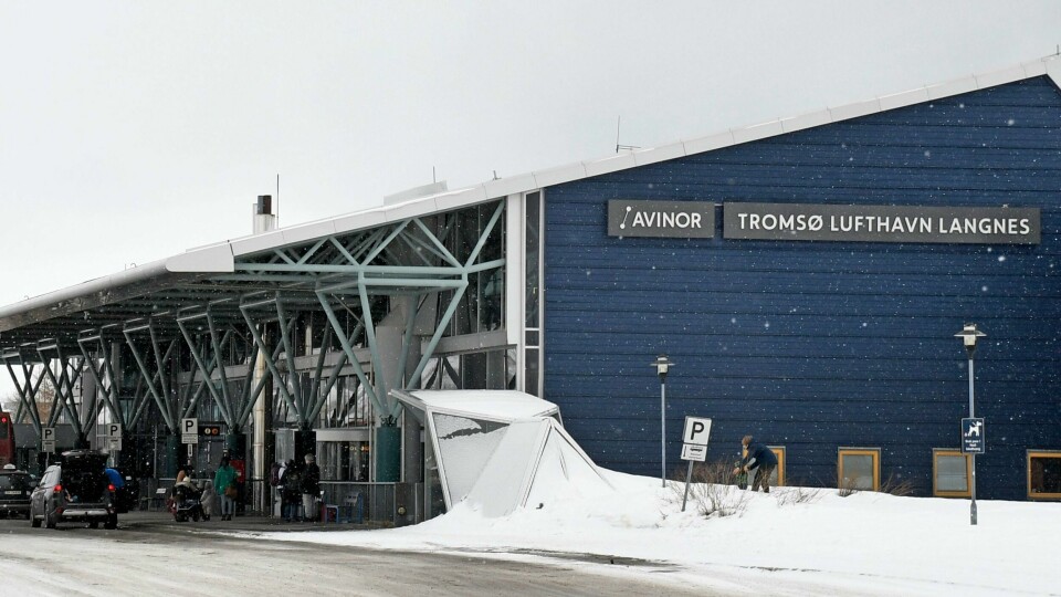 Tromsø Lufthavn. En kabinansatt ble i fjor tatt med promille på Tromsø Lufthavn Langnes. Foto: Rune Stoltz Bertinussen / NTB