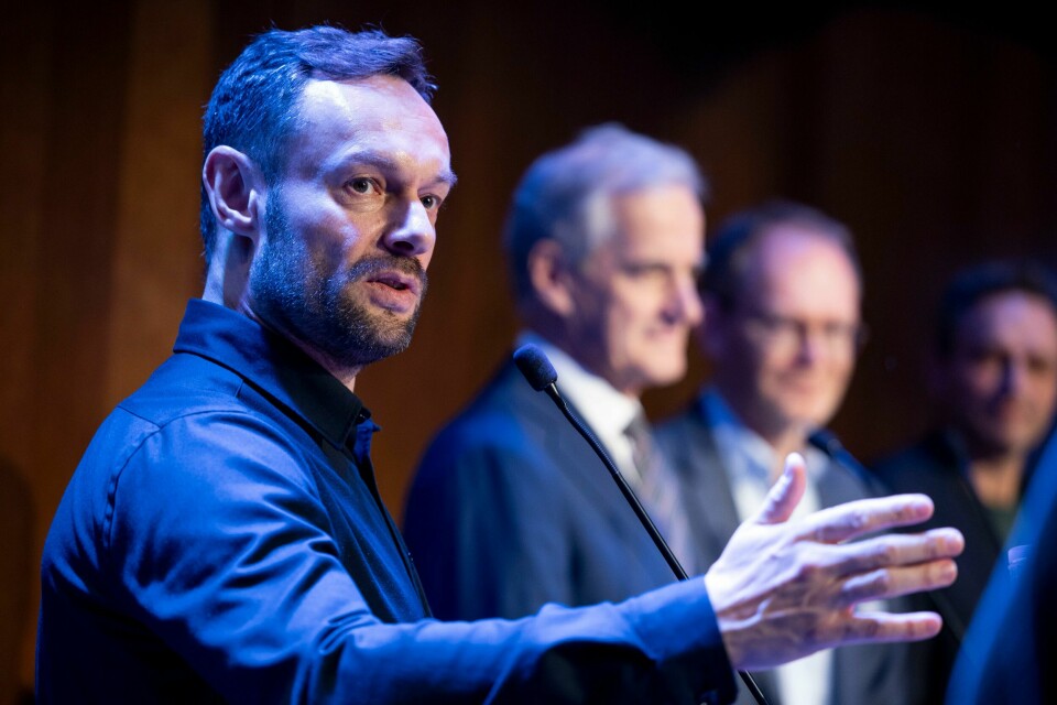 Torgeir Knag Fylkesnes, nestleder i SV, leder partiets forhandlinger med regjeringen. Torgeir Knag Fylkesnes, nestleder i SV, leder partiets forhandlinger med regjeringen. Foto: Amanda Pedersen Giske / NTB