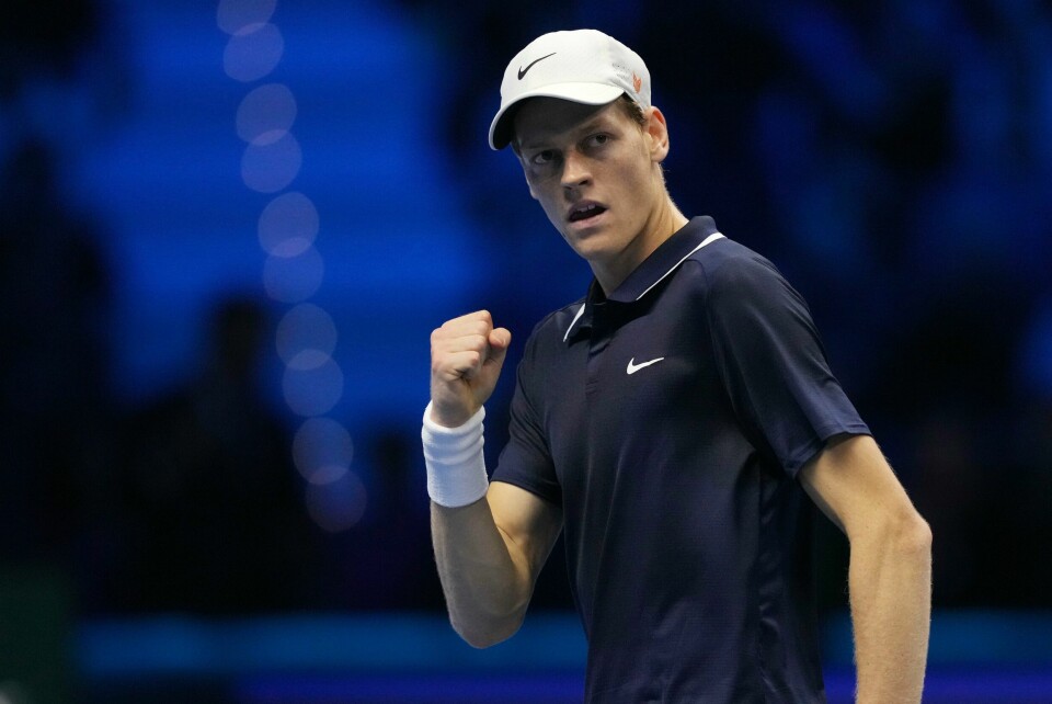 Jannik Sinner slo Taylor Fritz tirsdag. Jannik Sinner slo Taylor Fritz tirsdag. Foto: Antonio Calanni / AP / NTB