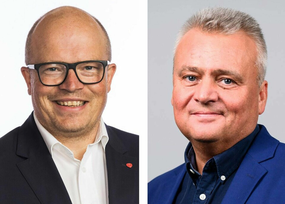 Høyresiden kommer nå endelig ut av skallet sitt, med partiet Høyre i spissen. Nå kommer sakene frem i lyset og vi får alle se hva som er deres sanne intensjoner med norsk arbeidsliv, skriver Per Vidar Kjølmoen (t.v.) og Jørn Eggum. Per Vidar Kjølmoen (t.v.) er fagligpolitisk ansvarlig i Arbeiderpartiet ogJørn Eggum er leder av Fellesforbundet.