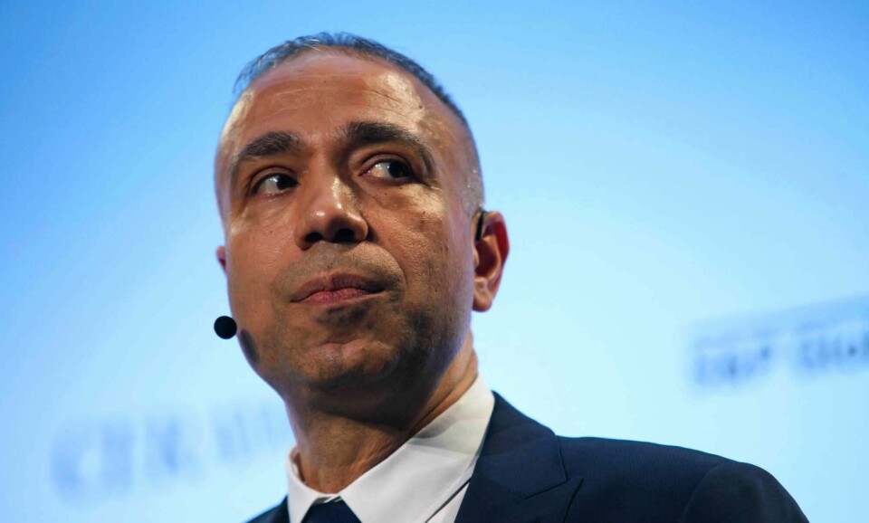 Aserbajdsjans COP-sjef Elnur Soltanov gir uttrykk for at landet har en intensjon om å drive vedvarende olje- og gassproduksjon og ikke har tenkt å stanse fossilt brensel, mener Marte Hansen Haugan. Chief Executive Officer of COP29 Elnur Soltanov speaks during the CERAWeek oil summit in Houston, Texas, on March 19, 2024.