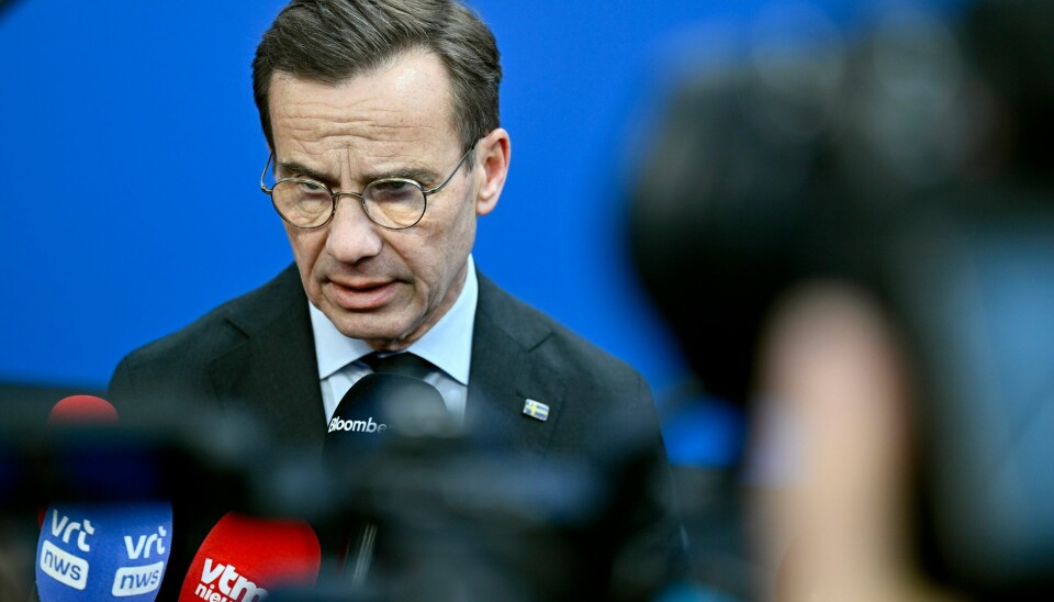 Sveriges statsminister Ulf Kristersson. EU risikerer å bli et museum, sier Sveriges statsminister Ulf Kristersson. Han maner til tøffe reformer. Foto: AP / NTB