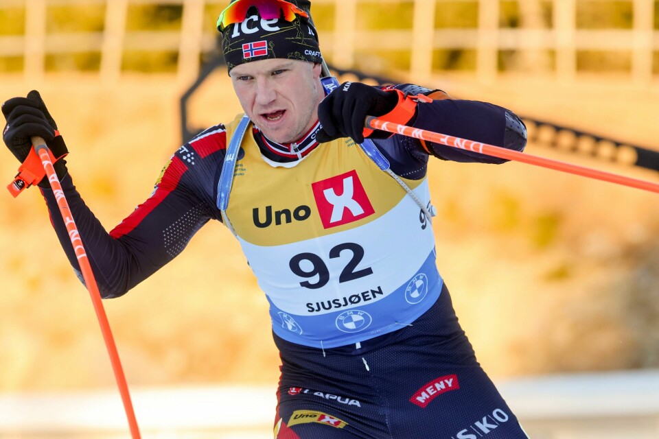 Vetle Sjåstad Christiansen skjøt ned samtlige ti blinker og gikk inn til seier på herrenes skiskyttersprint på Sjusjøen lørdag Vetle Sjåstad Christiansen skjøt ned samtlige ti blinker og gikk inn til seier på herrenes skiskyttersprint på Sjusjøen lørdag. Foto: Geir Olsen / NTB