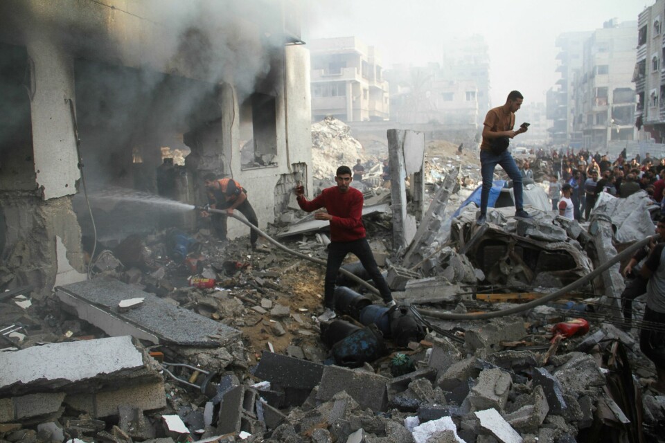 En skole i Gaza by som var tilfluktssted for internt fordrevne, ble truffet i et israelsk luftangrep forrige uke. En skole i Gaza by som var tilfluktssted for internt fordrevne, ble truffet i et israelsk luftangrep denne uka.