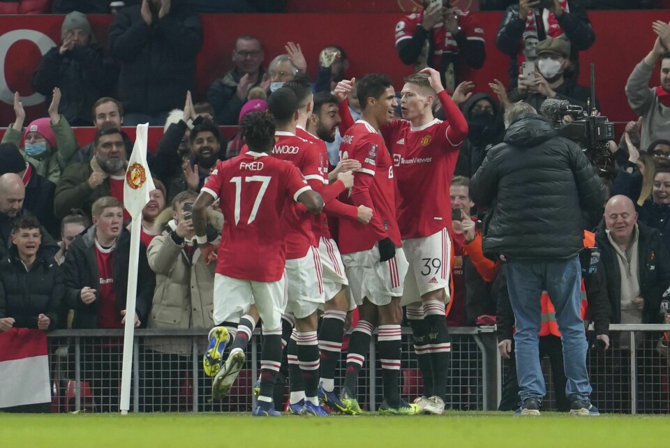 Scott McTominay ble matchvinner for Manchester United mot Aston Villa. Scott McTominay ble matchvinner for Manchester United mot Aston Villa. Foto: Jon Super / AP / NTB