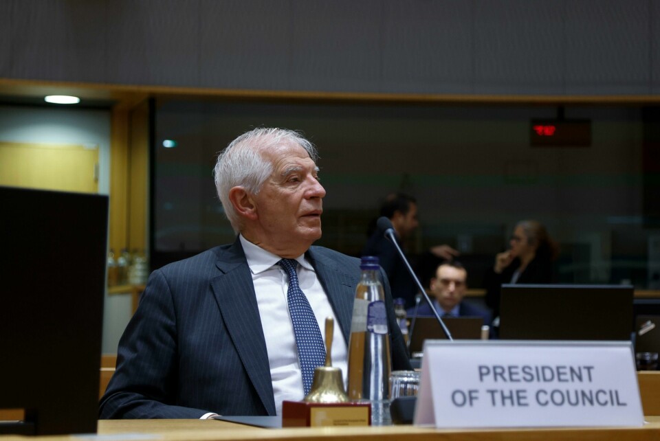 Josep Borrell. For siste gang leder EUs utenrikssjef Josep Borrell et forsvarsministermøte i EUs ministerråd. Foto: AP / NTB