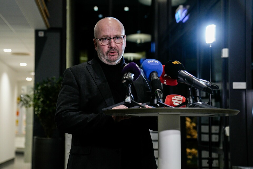Politiadvokat Thomas Blom i PST møtte pressen torsdag for å kommentere saken. Politiadvokat Thomas Blom i PST møtte pressen torsdag for å kommentere saken. Foto: Stian Lysberg Solum / NTB