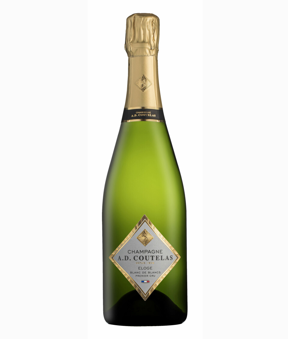 A.D. Coutelas Origin' Brut, kr 329,90. Foto: Produsenten CHAMPAGNE: A.D. Coutelas Origin' Brut, kr 329,90. Foto: Produsenten