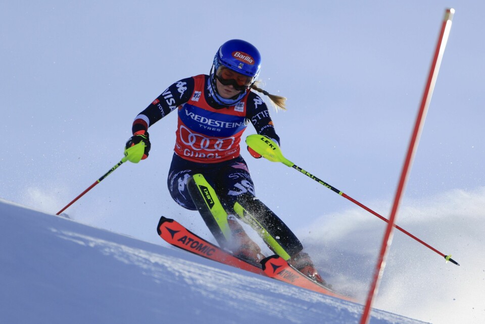 Mikaela Shiffrin fortsetter å herje i alpinbakken. Mikaela Shiffrin fortsetter å herje i alpinbakken. Foto: Giovanni Maria Pizzato / AP / NTB