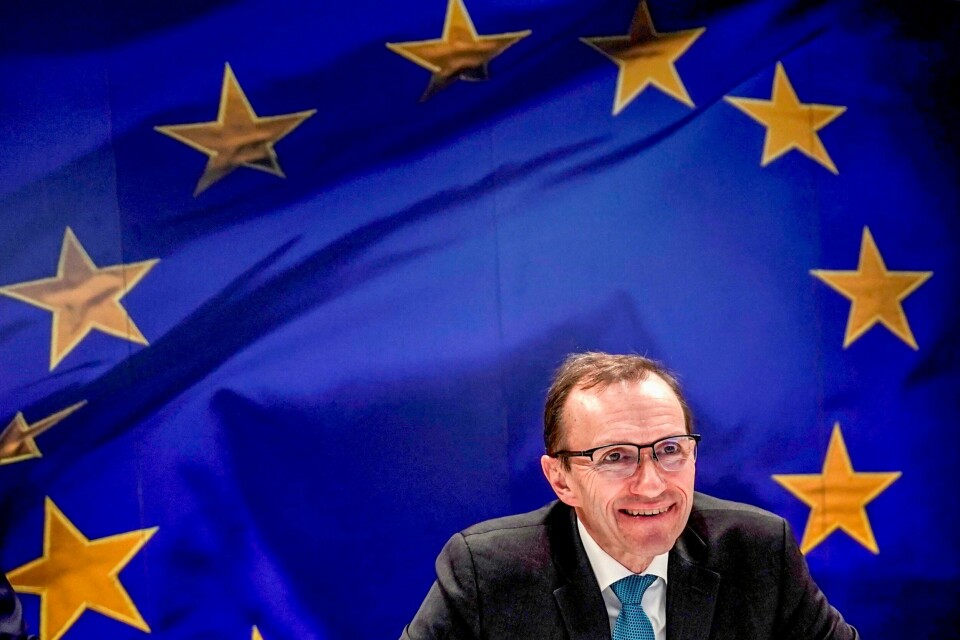 Utenriksminister Espen Barth Eide (Ap) har med seg en bønn til EU på mandagens møte i EØS-rådet: Ikke glem Norge hvis det blir handelskrig med USA. Utenriksminister Espen Barth Eide (Ap) øyner i et lite håp om at krigen på Gazastripen kan føre til reelle fredsforhandlinger mellom Israel og palestinerne. Foto: Cornelius Poppe / NTB