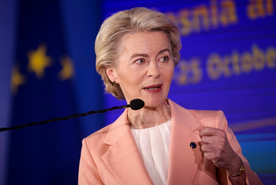 Ursula von der Leyen gleder seg over utfallet på klimatoppmøtet Cop 29 i Aserbajdsjan. Bildet ble tatt under et besøk i Bosnia i forrige måned. Foto: Armin Durgut / AP / NTB Ursula von der Leyen gleder seg over utfallet på klimatoppmøtet Cop 29 i Aserbajdsjan. Bildet ble tatt under et besøk i Bosnia i forrige måned. Foto: Armin Durgut / AP / NTB