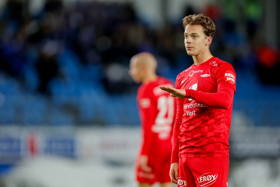 Felix Horn Myhre og Brann ga fra seg initiativet i gullkampen. Felix Horn Myhre og Brann ga fra seg initiativet i gullkampen.Foto: Svein Ove Ekornesvåg / NTB