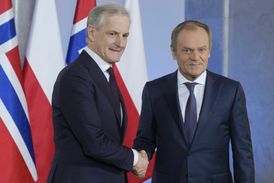 Statsminister Jonas Gahr Støre (Ap) under et møte med Polens statsminister i februar. Onsdag og torsdag møtes de igjen i Sverige, sammen med lederne i de nordiske og baltiske landene. Statsminister Jonas Gahr Støre (Ap) under et møte med Polens statsminister i februar. Onsdag og torsdag møtes de igjen i Sverige, sammen med lederne i de nordiske og baltiske landene. Foto: Czarek Sokolowski / AP / NTB.