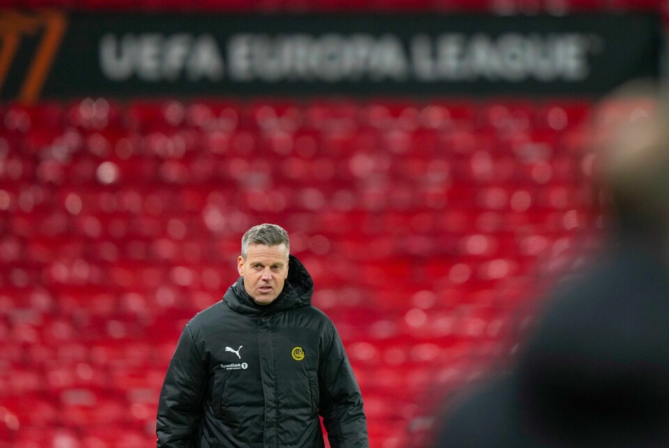 Kjetil Knutsen under en trening med Bodø/Glimt på Old Trafford dagen før kampen mot Manchester United. Kjetil Knutsen under en trening med Bodø/Glimt på Old Trafford dagen før kampen mot Manchester United. Foto: Fredrik Varfjell / NTB
