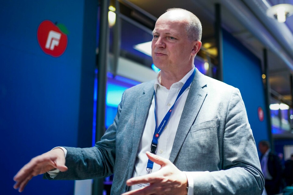 Ketil Solvik-Olsen, her under Fremskrittspartiets landsmøte på Gardermoen i 2023. Ketil Solvik-Olsen, her under Fremskrittspartiets landsmøte på Gardermoen i 2023. Foto: Terje Pedersen / NTB