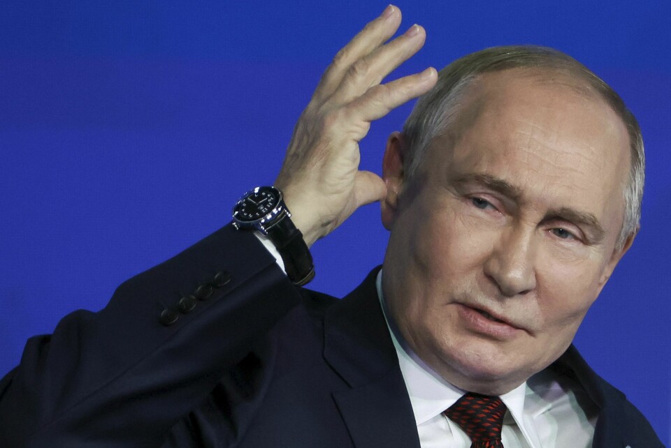 Vladimir Putin under et møte med utenrikspolitiske eksperter i Sotsji tidligere denne måneden. Vladimir Putin under et møte med utenrikspolitiske eksperter i Sotsji tidligere denne måneden. Foto: Maxim Sjipenkov / Pool / AP / NTB