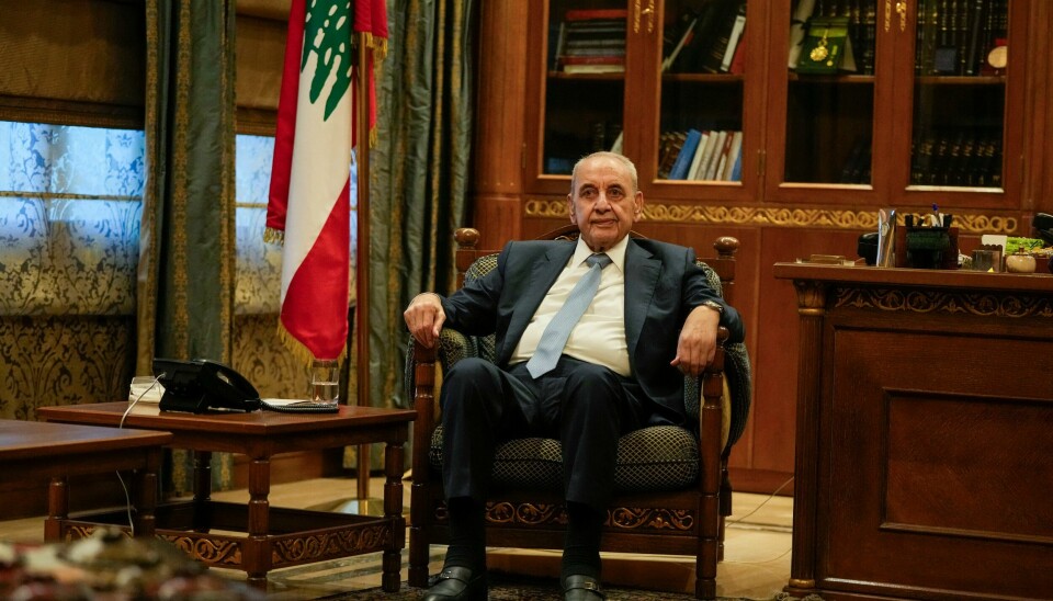 Leder for Libanons nasjonalforsamling Nabih Berri har innkalt til en sesjon i januar, der formålet er å velge en ny president etter over to år uten et statsoverhode i landet. Leder for Libanons nasjonalforsamling Nabih Berri har innkalt til en sesjon i januar, der formålet er å velge en ny president etter over to år uten et statsoverhode i landet. Foto: Hassan Ammar / AP / NTB