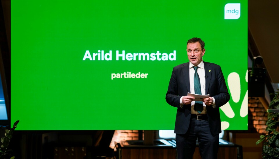 Partileder Arild Hermstad i Miljøpartiet De Grønne la torsdag fram partiets alternative statsbudsjett. Partileder Arild Hermstad i Miljøpartiet De Grønne la torsdag fram partiets alternative statsbudsjett. Foto: Thomas Fure / NTB