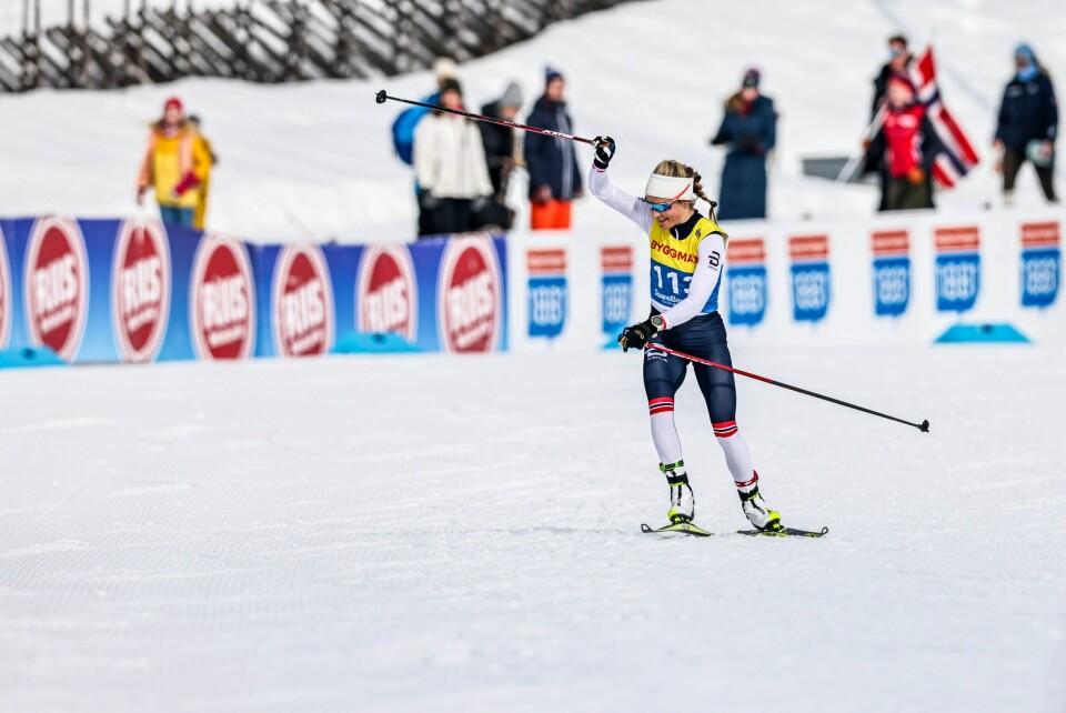 Det er klart for verdenscupkonkurranser på Lillehammer fra 6. til 8. desember. Her Therese Johaug fra NM samme sted i vår. Det er klart for verdscupkonkurransar på Lillehammer frå 6. til 8. desember. Her er Therese Johaug frå NM same stad i vår. Foto: Geir Olsen / NTB