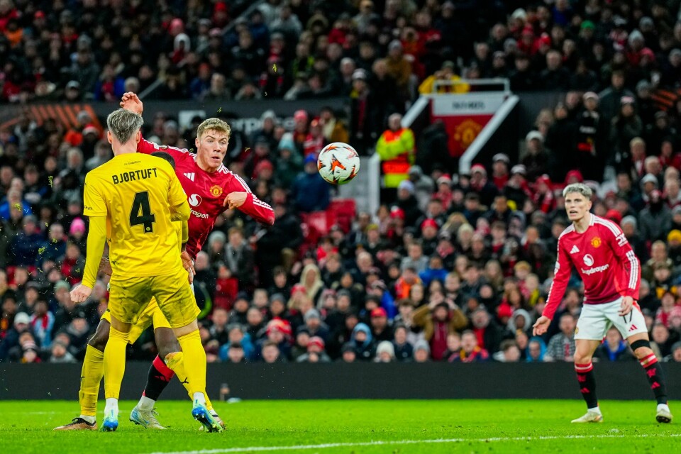 Rasmus Højlund ble matchvinner for Manchester United mot Bodø/Glimt. Foto: Fredrik Varfjell / NTB Rasmus Højlund ble matchvinner for Manchester United mot Bodø/Glimt. Foto: Fredrik Varfjell / NTB