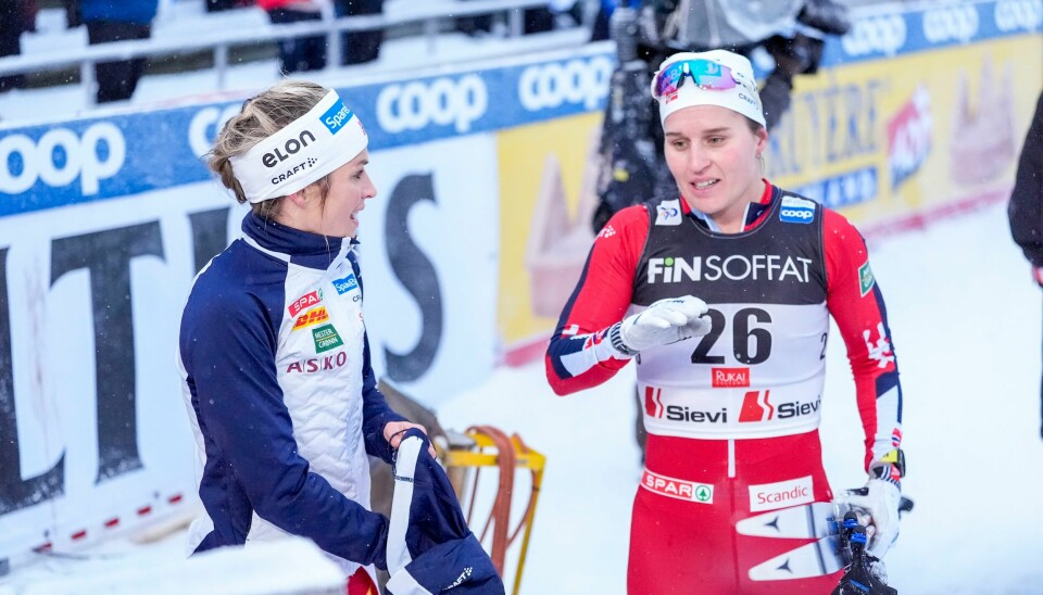 Lotta Udnes Weng er ute av sprinten i Ruka i prologen. Lotta Udnes Weng er ute av sprinten i Ruka i prologen.Foto: Terje Pedersen / NTB