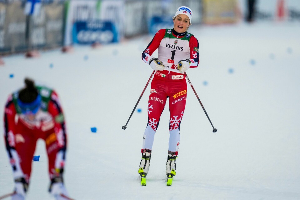 Therese Johaug havnet utenfor pallen i Ruka søndag. Foto: Terje Pedersen / NTB Therese Johaug havnet utenfor pallen i Ruka søndag. Foto: Terje Pedersen / NTB