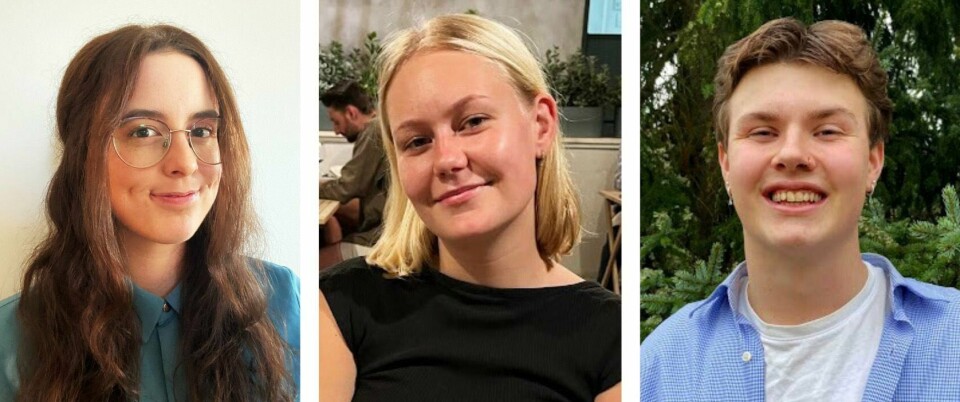 Når risikoen for helseskader er stor, både for deg selv og for den som lager varen, er det da verdt å handle på Temu, spør forfatterne av innlegget (fra v.); Charlotte V. Fredriksen, Tiril Guttormsen og Marius Moldsvor. Charlotte V. Fredriksen er studentpraktikant i Lightup, mens Tiril Guttormsen og Marius Moldsvor er frivillige studenter i organisasjonen.