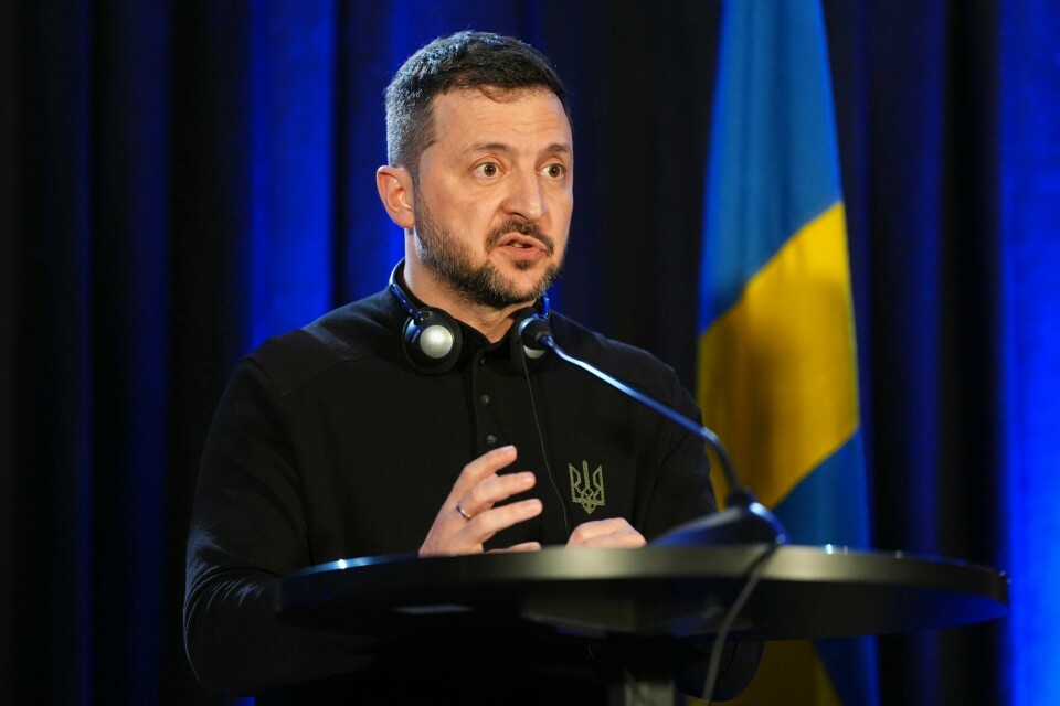 Ukrainas president Volodmyr Zelenskyj, her fra et besøk i Reykjavik i slutten av oktober. Ukrainas president Volodmyr Zelenskyj, her fra et besøk i Reykjavik i slutten av oktober.