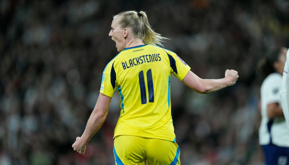 Stina Blackstenius var blant målscorerne i tirsdagens seier. Her er hun i en kamp tidligere i år. Stina Blackstenius var blant målscorerne i tirsdagens seier. Her er hun i en kamp tidligere i år. Foto: Dave Shopland / AP / NTB