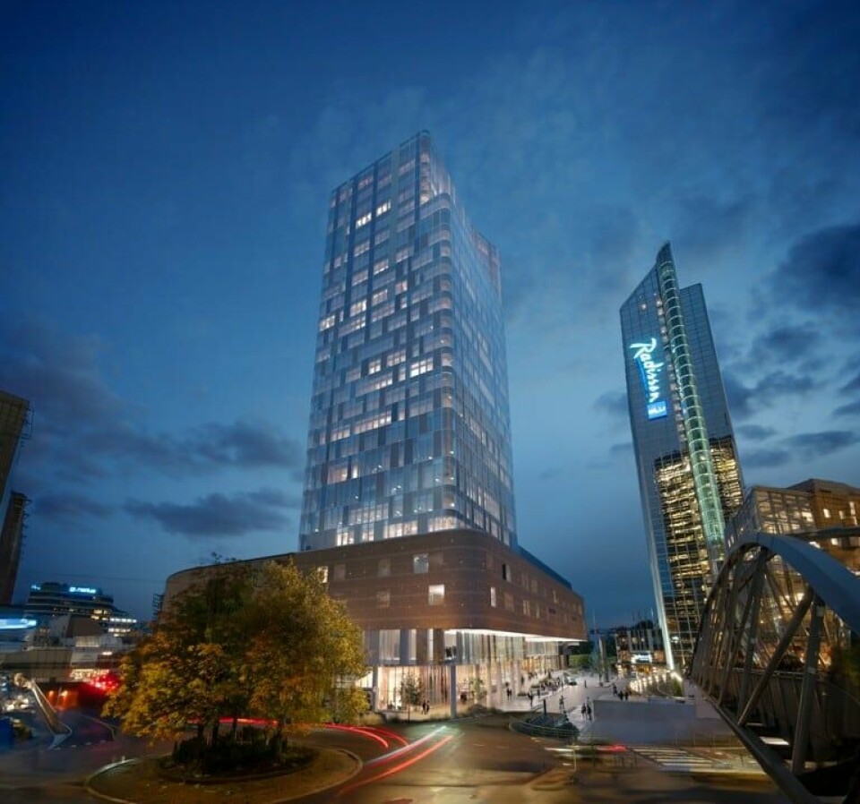 Oslo får et nytt høyhus på 108 meter når nye Oslo Spektrum står ferdig. Oslo får et nytt høyhus på 108 meter når nye Oslo Spektrum står ferdig.