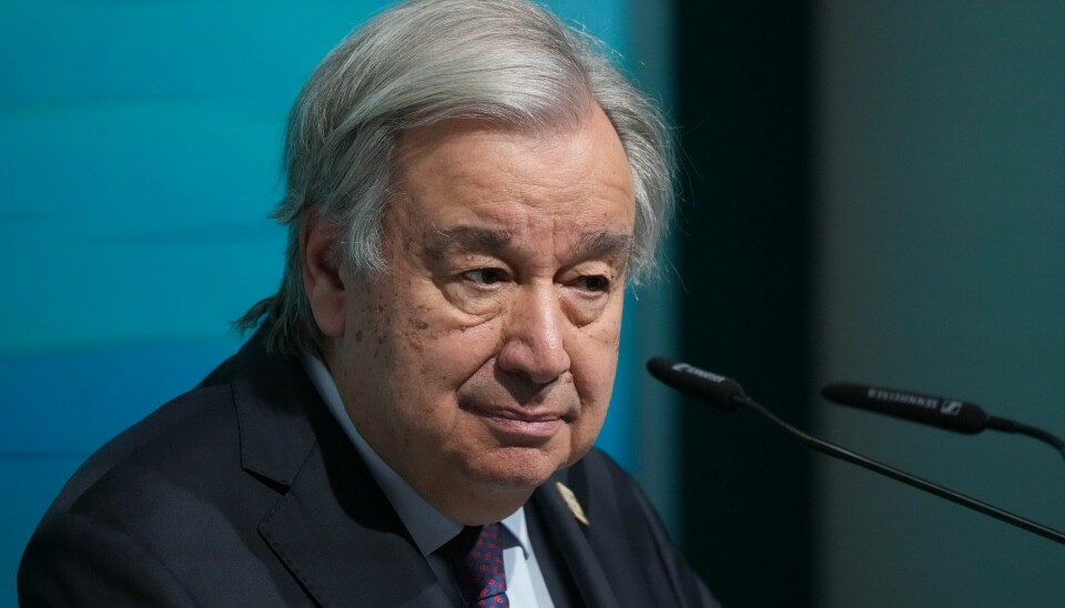 FNs generalsekretær António Guterres håper på en stabil og fredelig framtid i Syria. FNs generalsekretær António Guterres håper på en stabil og fredelig framtid i Syria. Foto: Sergei Grits / AP / NTB